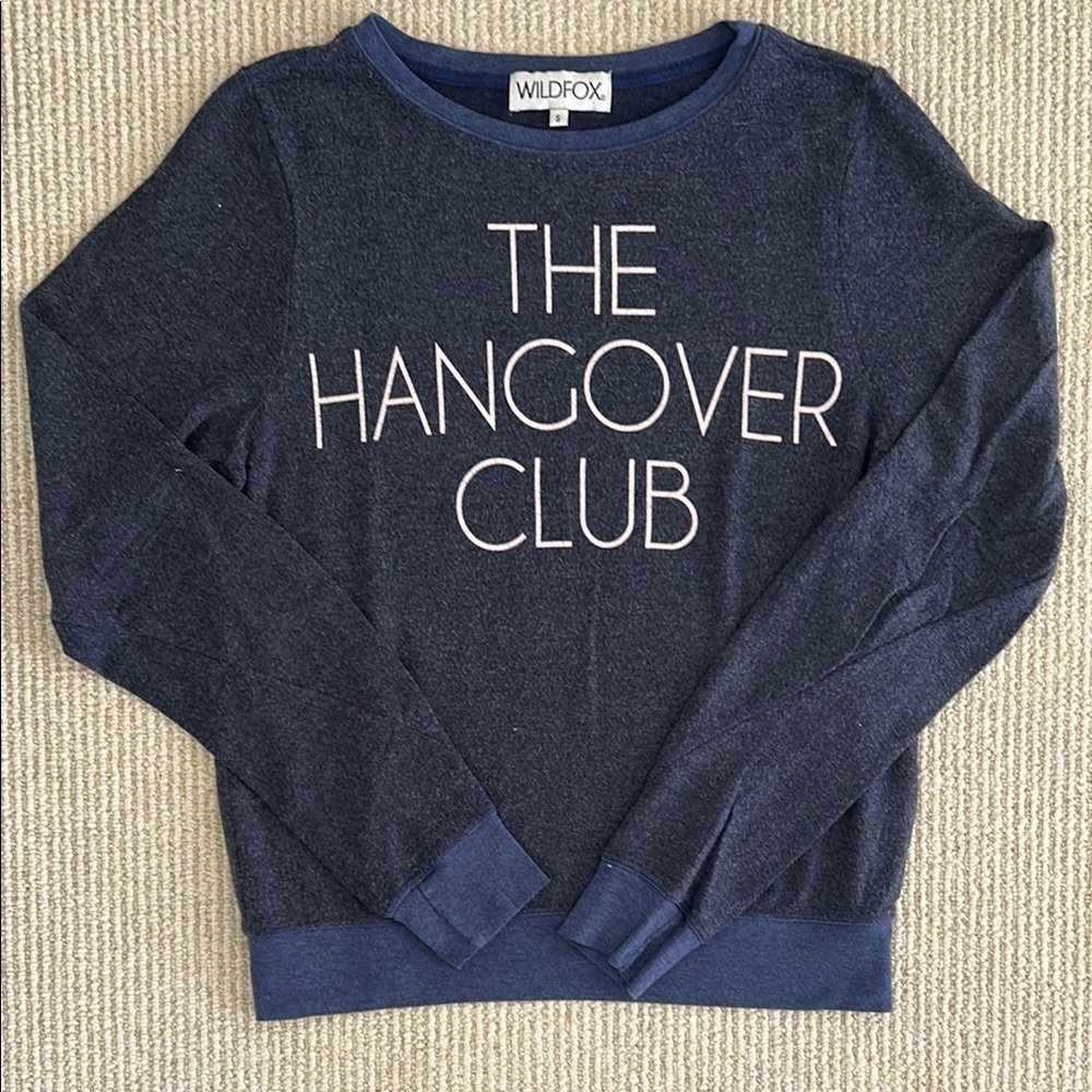 Wildfox Blue Crew Neck Sweater Classic Style